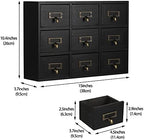 Apothecary Drawers Apothecary Cabinet with Drawers, Black - Image 3