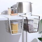 PRETYZOOM 2 Pack Under Shelf Wire Basket, Under Cabinet Hanging Metal Storage Basket, Space-Saving Organizer Solution for Kitchen, Bathroom, Bookshelf, Office, Desk (10x6.5x8 inch) - Image 6