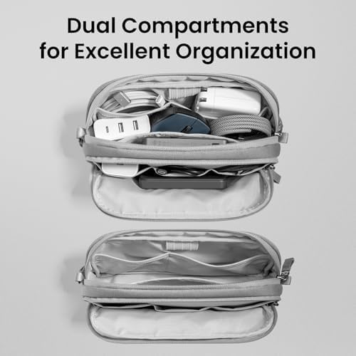 tomtoc Electronic Organizer Travel Case, Dual Compartment Tech Organization - Image 2