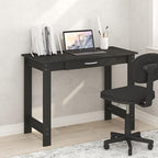 Furinno Jaya Desk, 39.2 Wide Computer Desk with Drawer, Darkwood by Furinno-FitsYourSpaceFitsYourBudget