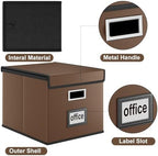 File Organizer Box with Lids, Collapsible File Folder Organizer - Image 2