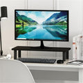 Pemberly Row Monitor Riser Stand, Espresso/Black Finish, Engineered Wood, Compact Design, No-Tools Assembly, Stable Elevated Support for Home Office Desk or Workstation by PEMBERLYROW