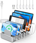 6 Port Charging Station for Multiple Devices, Multi Phone Charging Station by CREATIVEDESIGN