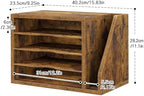 Wooden Mail Organizer, Desk Organizer with 3 Adjustable Shelves - Image 3