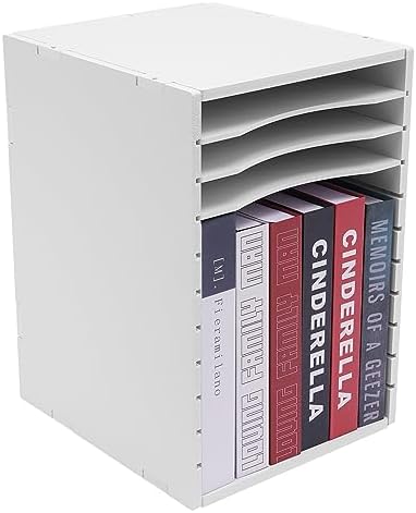Vertical Desktop Literature Organizer, 11‑compartment File Sorter, White - Image 4