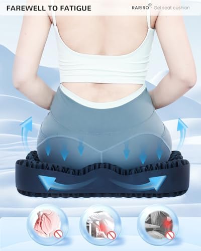 Breathable Honeycomb Gel Seat Cushion, Pressure Relief Cushion Long Sitting - Image 2