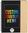 Custom Logo Magnetic Spiral Notebook with Sticky Notes 50 Pack by RELTEN