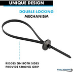 Kable Kontrol Buckle Cable ties, 12 Inch 100 Pcs, 120 Lbs Test, Black - Image 4