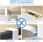 suptek Large Keyboard Tray Under Desk Pull Out with C Clamp Mount, Keyboard & Mouse Tray, 34 (38 Including Clamps) x 11.8 inch Slide-Out Platform Computer Drawer for Typing, Light Wood, DSF1LQM - Image 5