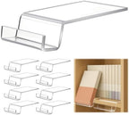 8 Pack Acrylic Book Stands for Display, Clear Bookshelf Holder by Memorywuu