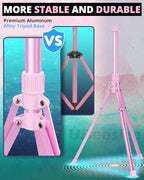 UBeesize 12'' LED Ring Light with 62'' Tripod Stand and Magnetic Phone Holder, Selfie Ring Light for Video Recording, Live Streaming, Compatible with iPhone & Android (Pink), 12-in (Pack of 5) - Image 6