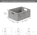 GRANNY SAYS Wicker Storage Baskets for Shelves, Wicker Baskets, Gray, 1Pack - Image 2