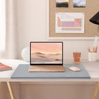 AKOZLIN 27.55”x 15.8" Soft PU Leather Surface Office Desk Mouse Mat Anti-Push Pad with Full Grip Fixation Lip Table Blotter Edge-Locked Protector Grey - Image 6