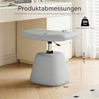 PU Leather Ottoman for Small Space, Swivel Vanity Stool with Adjustable Height,Upholstered Ottoman Foot Rest Under Desk for Living Room, Bedroom, Entryway - Image 2