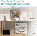 PEGZONE Clamp on Desk Pegboard, 20.4" x 16.5", with 15 Accessories, White - Image 3