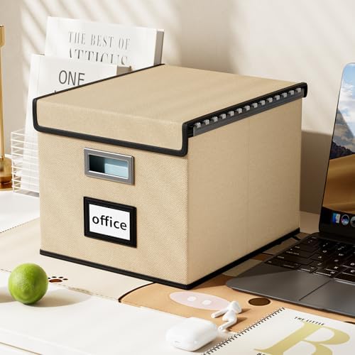 File Organizer Box with Lids, Collapsible File Folder Organizer - Image 5