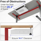 BYMECOST No Drill Under Desk Laptop Mount, Metal Under Desk Storage Shelf - Image 4