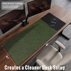HAUTOCO Cork Desk Mat 48''x19.7'', Distressed PU Leather & Cloth Desk Pad - Image 2