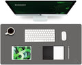 K KNODEL Large Office Desk Mat, Leather Mouse Pad (31.5"x15.7", Dark Gray) by GoogleFiber