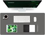 K KNODEL Large Office Desk Mat, Leather Mouse Pad (31.5"x15.7", Dark Gray) by GoogleFiber