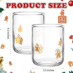 SiliFine 4 PCS Christmas Gingerbread Icon Juice Glasses - Image 3