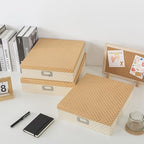 Soul & Lane - Geometric Check Scrapbook Storage Boxes with Lids, Set of 3 - Image 4
