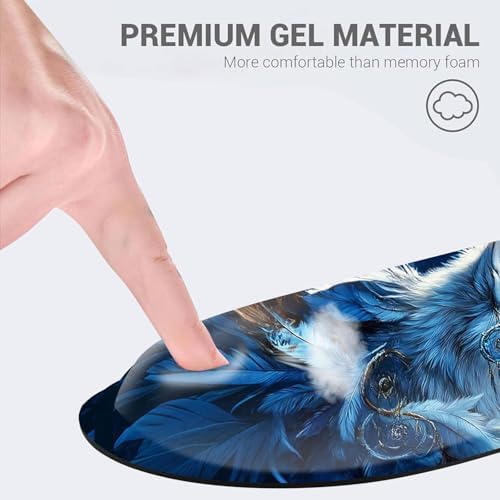 Desk Mat, Mouse Pad with Wrist Rest, 4-in-1 Large Mouse Pads for Desk, Ergonomic Mouse Pad and Keyboard Wrist Rest Gaming Keyboard Mat for Office,Wolf Dreamcatcher - Image 2