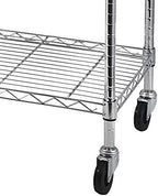 5 Tier Storage Racks Shelving, Heavy Steel Pantry Shelves, Adjustable Wire Shelving Rack with Wheels, Suitable for Garage, Kitchen, Bathroom, Office, 59" W x 18" D x 71" H, Chrome - Image 3
