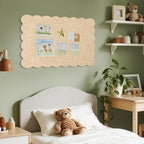 Scalloped Bulletin Board 36x24 inches, Decorative Felt Pin Board for Wall - Image 5