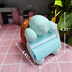 Animal_Turtle Sticky Note Holder Pop-up Note Dispenser with Pen Holder for Desk Office Decor, 3x3 In, Blue, C33 - Image 3