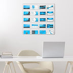 Hillban Acrylic Business Card Holder Wall Mount Office, 20 Pockets - Image 5