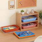 Tinlade 24 Pcs Classroom Paper Storage Bins with Lids, Boho, 13x10in - Image 6