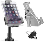 Pyle PSPADLK8 Anti-Theft Tablet Security Stand Kiosk - Table Mount Desktop Tablet Case Holder with Lock, Adjustable Clamp Arm, Internal Cable Routing, for iPad, Kindle, Samsung, Android Tablets by PyleUSA