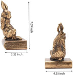 Book Ends for Shelves to Hold Books Hevay Duty,Decorative Rabbit Bookends - Image 4
