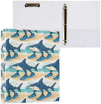 ALAZA Italian Brainrot Meme Tralalero Tralala Shark 5 3 Ring Binder 1.5 Inch Three Ring Office Binders w/clipboard & 3 Pockets, Hold 200 Sheets, 2 pcs - Image 3