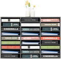 Literature Organizer with 27 Compartments | Adjustable Desktop File Sorter Mail Center for Home, Office & Classroom | PVC Paper Storage Cabinet with Shelves, Black by Unknown
