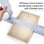 PerKoop 2 Sets Plastic Document Sorter Alphabetical Sorter, Blue and Gray - Image 3