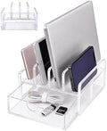 Chunful Acrylic 5-Slot Laptop Stand with Drawer, Adjustable Dividers by Chunful
