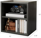 FUSUNBAO Magic DIY Cube Storage Organizer Stackable Cubes for Home Books Clothes Toy-Modular Cubby Storage System-Office Cubical-Bookcase Closet (French Oak,1 Layer Cube) - Image 3