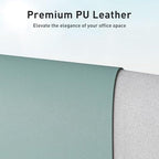 Aothia Faux Leather Desk Mat - Non-Slip PU Leather Desk Blotter, Waterproof Writing Surface, Large Desk Pad for Office & Home (Light Blue, 55" x 17") - Image 2