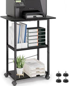 MARTY 3 Tier Large Printer Stand, Mobile Printer Table, Adjustable Shelf by MARTY