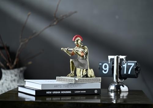 Roman Praetorian Prefect Warrior Knight Pen Holder Desk Ornament Bronze - Image 6