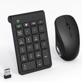 Wireless Mouse and Number Pad Combo - 22 Key USB Keypad and 3 Adjustable DPI Silent Mouse, 2.4GHz Ultra Slim & Portable Numeric Keypad and Mouse Set for Laptop, PC, Desktop, Notebook, One USB Receiver by Unknown