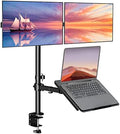 WALI Dual Monitor and Laptop Stand for 17" Notebook and 27" Screens by WALI