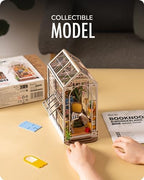 Rolife DIY Book Nook Kit Garden House, DIY Miniature Booknook Kit 3D Creative Decorative Bookend Bookshelf Insert 3D Puzzle for Adults, Halloween/Christmas Decorations/Gifts for Adults (Garden House) - Image 5