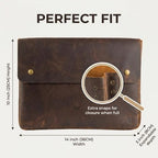 Moonster Leather Laptop Folder – Full-Grain Buffalo Leather Document Case - Image 2