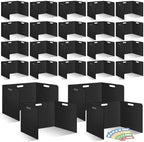 24 Pcs Desk Dividers for Students 14 × 17.5 × 14 Inch Plastic Durable and Waterproof Privacy Folders Shields Test Dividers with Classroom Privacy Boards for School Study Teacher Supplies (Black) by ZSMKJIAYE