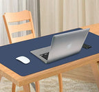 Ruby Lil Natural Cork & Leather Office Desk Mat, Dual Use Desk Matt for Desktop,Ultra Thin Waterproof PU Leather Mouse Pad,Working for Home Accessories,Navy,35"x 18" - Image 3