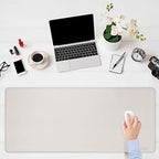 CENNBIE 47.2" x 19.6" Leather Desk mat, Desk mats on top of desks,Perfect Desk Mate for Office and Home(Cream) - Image 4