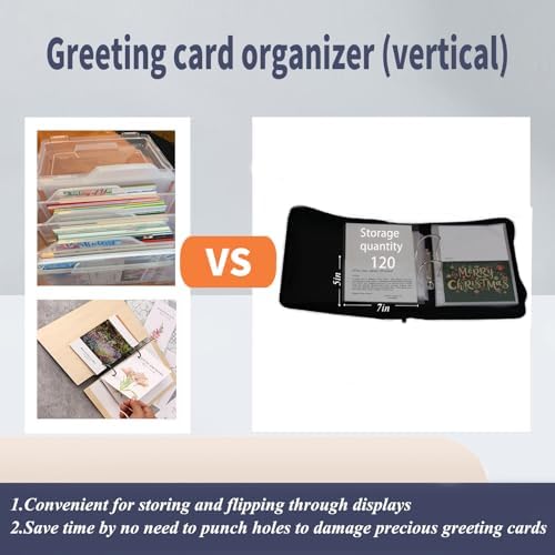 Greeting Card Organizer & Storage,Christmas Card Book,120 Sleeve - Image 6